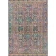 thumbnail image 1 of HomeRoots 625913 5 x 8 ft. Orange & Teal Blue Geometric Washable Transitional Indoor & Outdoor Rectangle Area Rug, 1 of 9