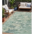 thumbnail image 1 of HomeRoots 630910 5 x 8 ft. Teal Blue Linen & Pale Aqua Abstract Washable Indoor & Outdoor Rectangle Area Rug, 1 of 1