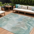 thumbnail image 1 of HomeRoots 631358 10 x 14 ft. Sky Blue & Ivory Abstract Washable Indoor & Outdoor Rectangle Area Rug, 1 of 1