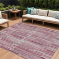 thumbnail image 1 of HomeRoots 631531 9 x 12 ft. Blush & Ivory Striped Washable Indoor & Outdoor Rectangle Area Rug, 1 of 1