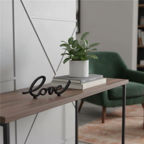 HomeRoots 634473 10 in. Black Cast Iron Love Tabletop Sign