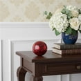 thumbnail image 1 of HomeRoots 635386 6 in. Red Paper Mache Hand Painted Decorative Orb, 1 of 1