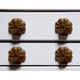 thumbnail image 1 of HomeRoots 635769 Brown Wood Flower Shaped Drawer Pull Knobs - Set of 6, 1 of 1