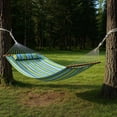 thumbnail image 1 of HomeRoots 643963 Striped Double Hammock Aqua & Lime Green, 1 of 1