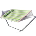 thumbnail image 1 of HomeRoots 643965 Striped Double Hammock Green & Yellow, 1 of 1