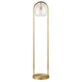 thumbnail image 1 of HomeRoots 65" Black Column Floor Lamp With Clear Seeded Glass Globe Shade, 1 of 10