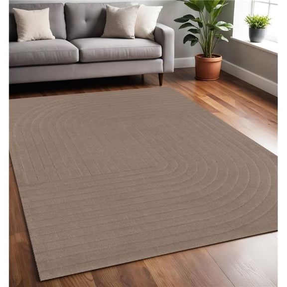 HomeRoots 660065 5 x 8 ft. Brown Rectangle Area Rug