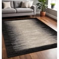 thumbnail image 1 of HomeRoots 660113 5 x 8 ft. Black Gray & Beige Abstract Rectangle Area Rug, 1 of 1