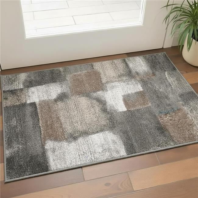 HomeRoots 660309 3 x 5 ft. Gray Brown & Ivory Abstract Rectangle Area ...