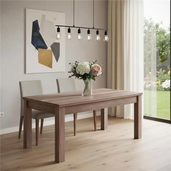 HomeRoots 667668 85 in. Convertible Game & Dining Table - Brown