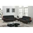 thumbnail image 1 of HomeRoots 343855 67 x 35 x 35 in. Modern Black Leather Sofa & Loveseat, 1 of 1