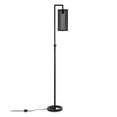 thumbnail image 1 of HomeRoots 69" Black Reading Floor Lamp With Black Drum Shade, 1 of 9