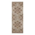 thumbnail image 1 of 7' Beige Medallion Power Loom Runner Rug With Fringe, 1 of 5