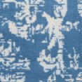 thumbnail image 1 of 7' Blue Damask Power Loom Runner Rug, 1 of 5