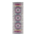 thumbnail image 1 of 7' Pink and Ivory Medallion Power Loom Runner Rug, 1 of 5