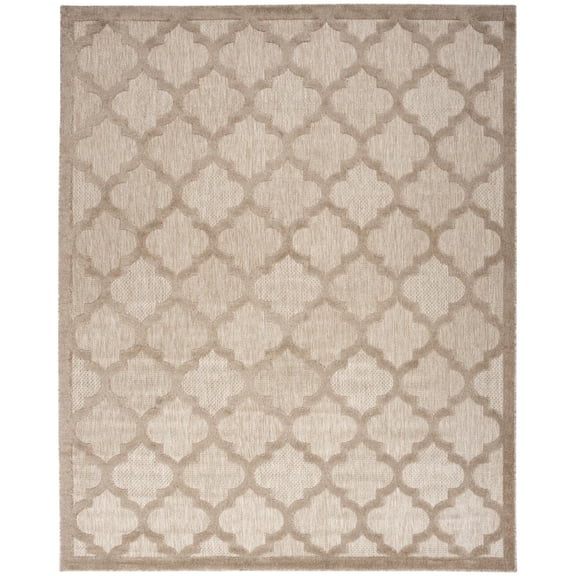 7' X 10' Beige Geometric Flatweave Area Rug