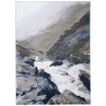 thumbnail image 1 of 7' X 10' Blue Gray And White Abstract Area Rug, 1 of 9