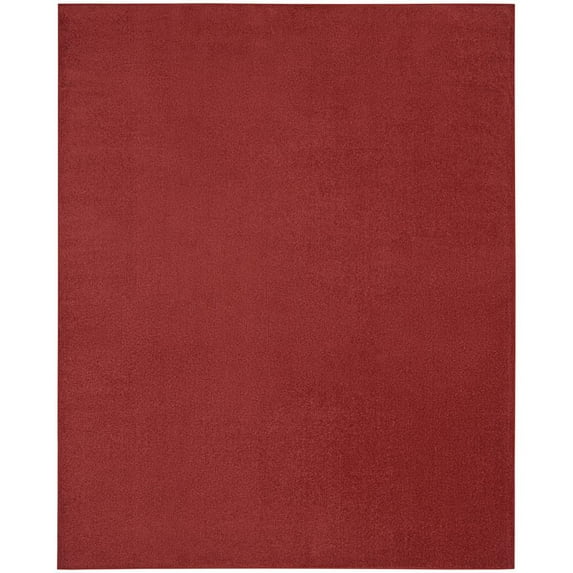 HomeRoots 7' X 10' Brick Red Non Skid Indoor Outdoor Area Rug