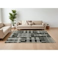 thumbnail image 1 of 6' X 9' Black Grey And Ivory Geometric Power Loom Stain Resistant Area Rug, 1 of 10