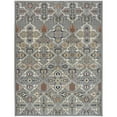 thumbnail image 1 of 7' x 10' Green and Ivory Floral Power Loom Area Rug, 1 of 10