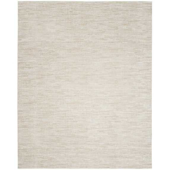 7' X 10' Ivory And Beige Non Skid Indoor Outdoor Area Rug