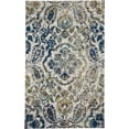 thumbnail image 1 of 7' X 10' Ivory Blue And Green Floral Stain Resistant Area Rug, 1 of 10
