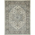 thumbnail image 1 of 7' x 10' Ivory Floral Power Loom Area Rug, 1 of 10
