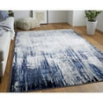 thumbnail image 1 of 7' X 10' Tan Blue And Ivory Abstract Power Loom Distressed Area Rug, 1 of 8