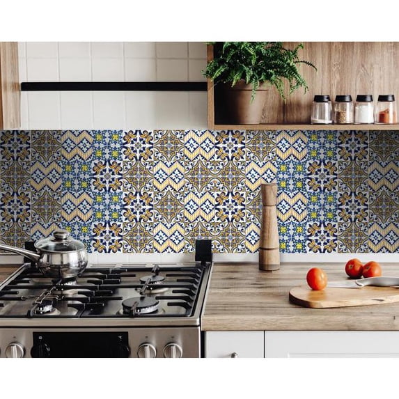 7" X 7" Addison Multi Mosaic Peel and Stick Tiles