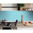 thumbnail image 1 of 7" X 7" Aqua Gerber Removable Peel and Stick Tiles, 1 of 9