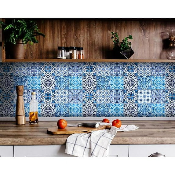 7" X 7" Azul Gianna Peel and Stick Tiles