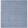 thumbnail image 1 of HomeRoots 479799 5 x 5 ft. Blue & Gray Striped Non Skid Indoor & Outdoor Square Area Rug, 1 of 7