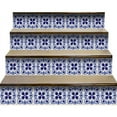 thumbnail image 1 of 7" X 7" Blue And White Mosaic Peel And Stick Removable Tiles, 1 of 9