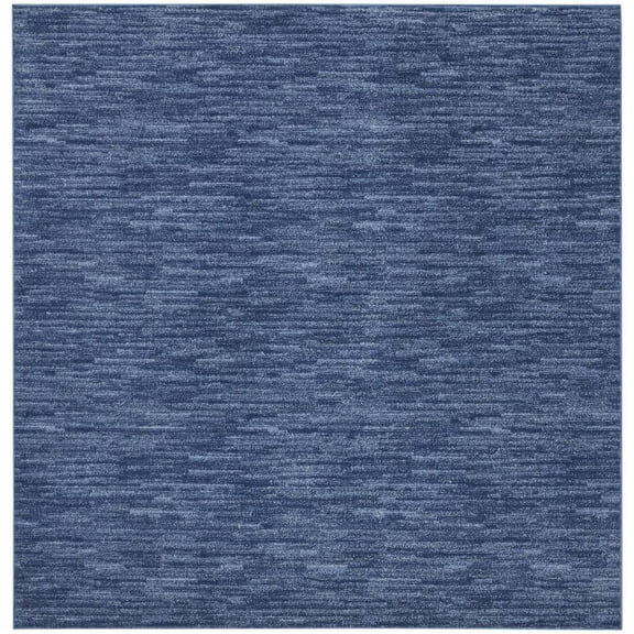 HomeRoots 7' X 7' Navy Blue Square Non Skid Indoor Outdoor Area Rug