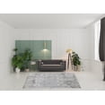 thumbnail image 1 of 7' x 9' Gray and Ivory Geometric Shag Area Rug, 1 of 5