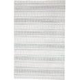 thumbnail image 1 of 7' X 9' Ivory And Blue Striped Hand Woven Area Rug, 1 of 5