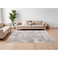 thumbnail image 1 of HomeRoots 567739 7 x 10 ft. Abstract Power Loom Rectangle Area Rug, Gray, Brown & Ivory, 1 of 1