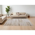 thumbnail image 1 of HomeRoots 566841 7 x 10 ft. Abstract Power Loom Worn Faded Rectangle Area Rug, Ivory & Tan, 1 of 1