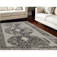 thumbnail image 1 of HomeRoots 565972 7 x 10 ft. Abstract Power Loom Worn Faded Traditional Rectangle Area Rug, Gray & Ivory, 1 of 3