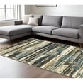 thumbnail image 1 of HomeRoots 575761 7 x 10 ft. Abstract Rectangle Area Rug, Beige & Blue, 1 of 1