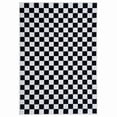 thumbnail image 1 of HomeRoots 634763 7 x 10 ft. Black & White Checkered Rectangle Area Rug, 1 of 1