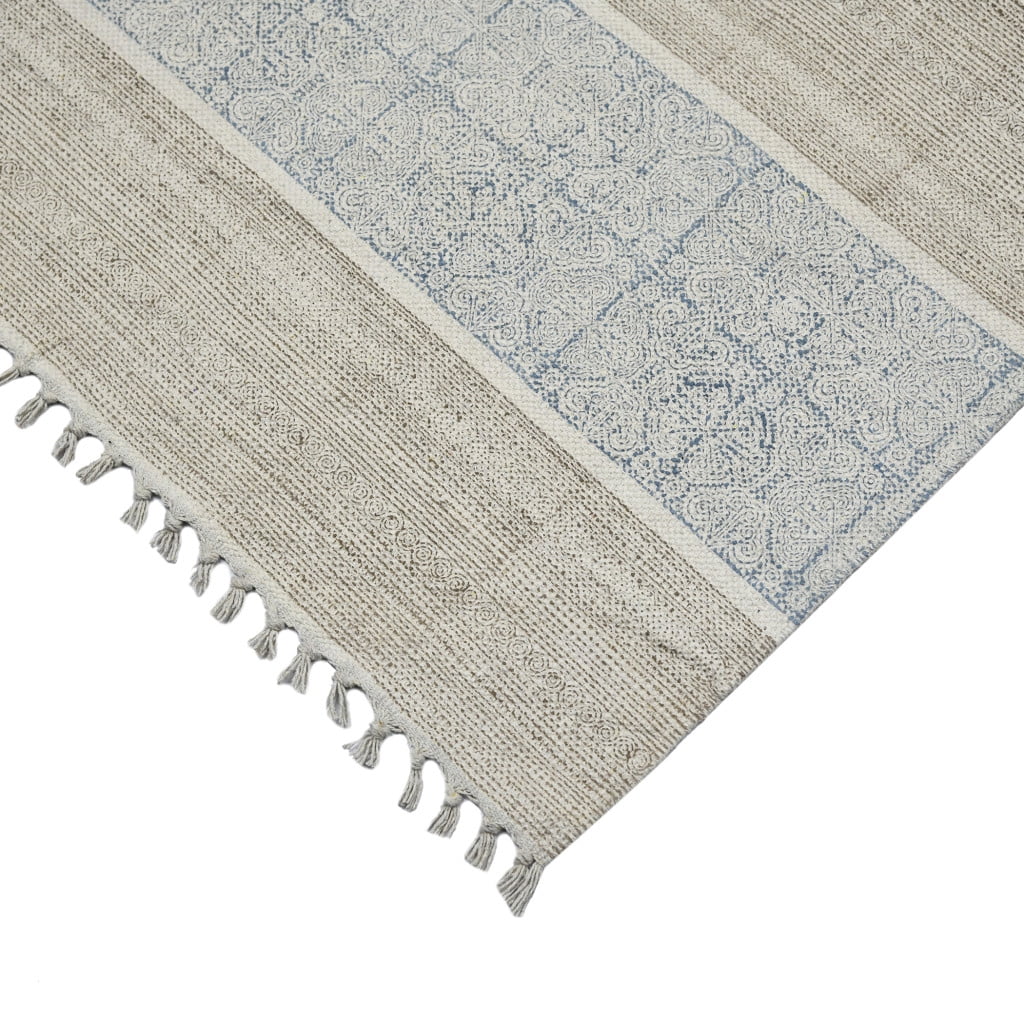 HomeRoots 7 x 10 ft. Blue Oriental Flatweave Handmade Distressed ...