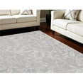 thumbnail image 1 of HomeRoots 550669 7 x 10 ft. Floral Distressed Non Skid Rectangle Area Rug, Ivory & Gray, 1 of 1