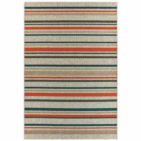HomeRoots 7 x 10 ft. Geometric Indoor Outdoor Area Rug - Grey & Blue price history on PriceWatchPro