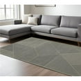 thumbnail image 1 of HomeRoots 575611 7 x 10 ft. Geometric Rectangle Area Rug, Gray & Ivory, 1 of 1