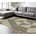 thumbnail image 1 of HomeRoots 575007 7 x 10 ft. Geometric Rectangle Area Rug with Fringe, Beige, 1 of 1
