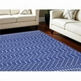 thumbnail image 1 of HomeRoots 550707 7 x 10 ft. Moroccan Distressed Non Skid Rectangle Area Rug, Navy Blue & Ivory, 1 of 1