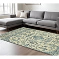 thumbnail image 1 of HomeRoots 574607 7 x 10 ft. Oriental Rectangle Area Rug with Fringe, Ivory & Blue, 1 of 1