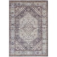 thumbnail image 1 of HomeRoots  7 x 10 ft. Purple Gray & Ivory Abstract Stain Resistant Rectangle Area Rug - Purple Gray and Ivory - 7 x 10 ft., 1 of 1