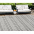 thumbnail image 1 of HomeRoots 559071 7 x 10 ft. Striped Distressed Indoor & Outdoor Rectangle Area Rug, Beige & Gray, 1 of 1